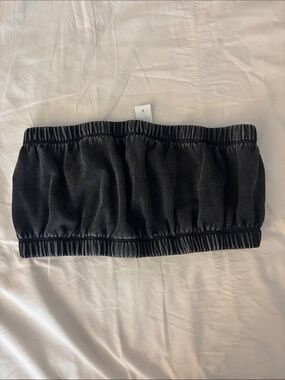 NWT Garage Cropped Tube Top - Washed Black - Size Small